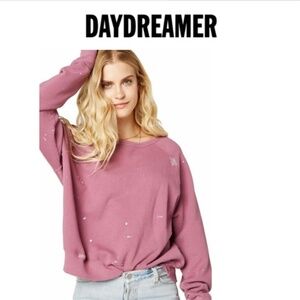 Daydreamer Reworked Varsity Crewneck Sweatshirt